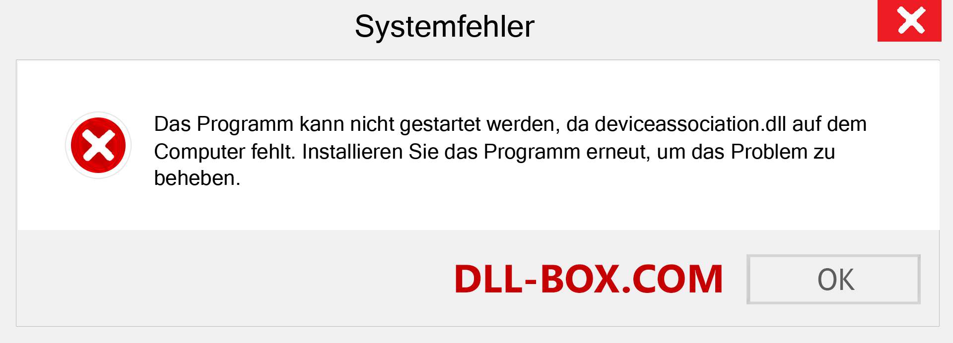 deviceassociation.dll-Datei fehlt?. Download für Windows 7, 8, 10 - Fix deviceassociation dll Missing Error unter Windows, Fotos, Bildern